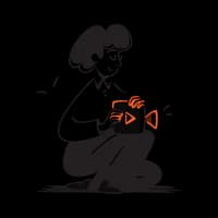 Official Ghost Audio Method illustration of a creator working on a video project, representing The Storyteller route
