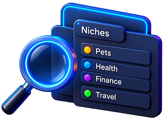 ProductsPilot illustration for researching digital product niches by demand and competition
