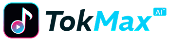 TokMax AI logo for the AI TikTok video creation and scheduling platform